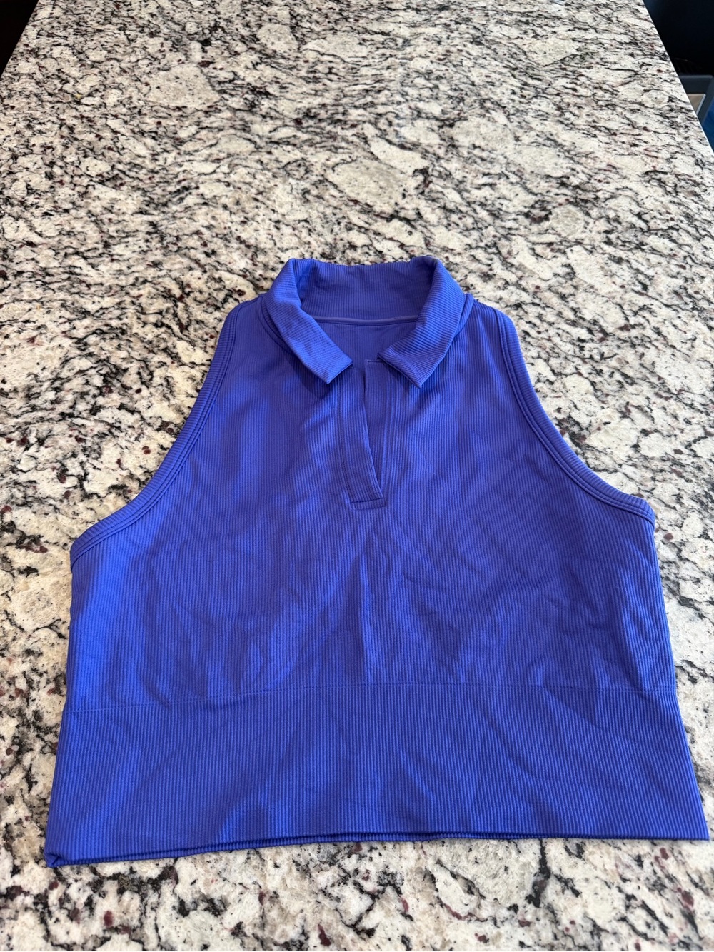 Athleta Aurora Seamless Crop Polo Tank Purple Women's Size medium